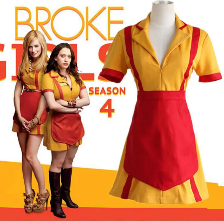 Broke Style Season 4 Cosplay Dress Yellow Red