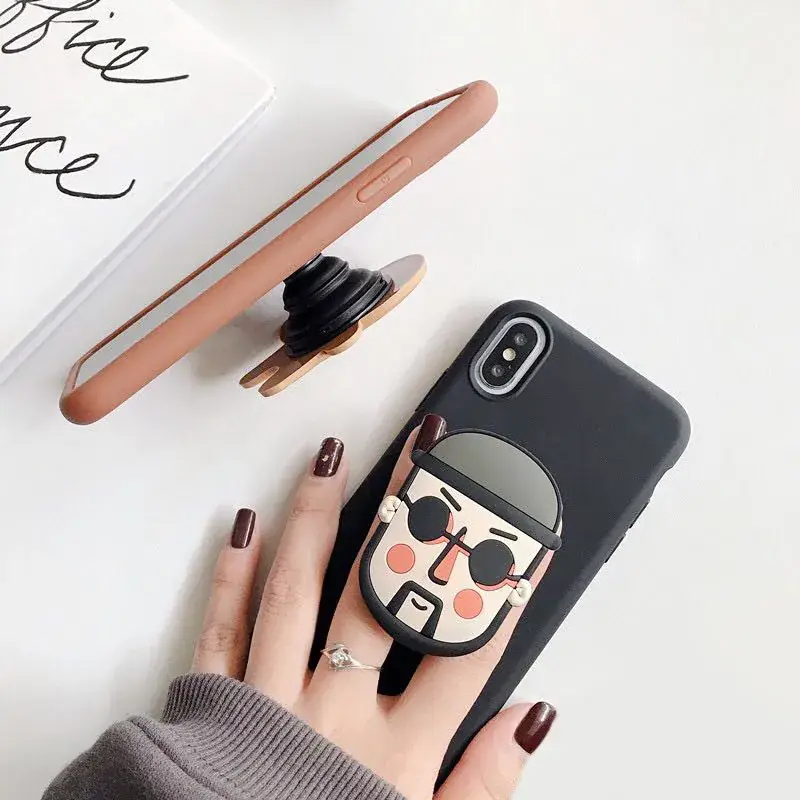 Cute Cartoon Silicone Mobile Phone Airbag Bracket Lazy Man Mouse Cat Folding Mobile Phone Bracket - Image 42