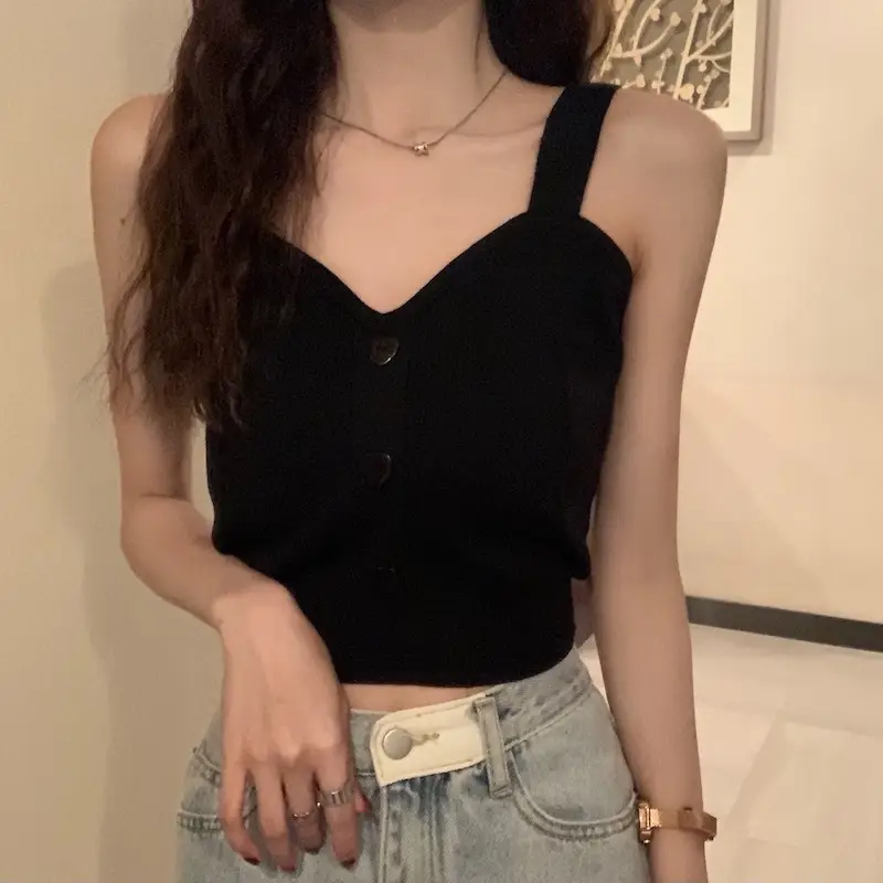 Pink Knitted Camisole for Women Slim Fit - Image 10