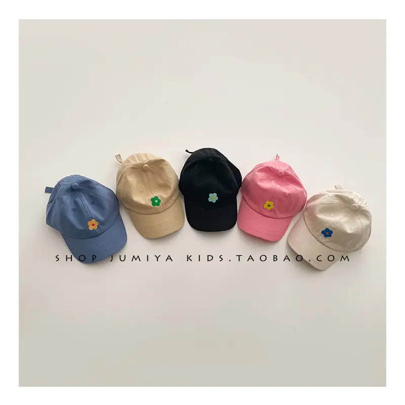 Kids Baseball Caps for 1-3 Years Adjustable Flower Design - Image 4