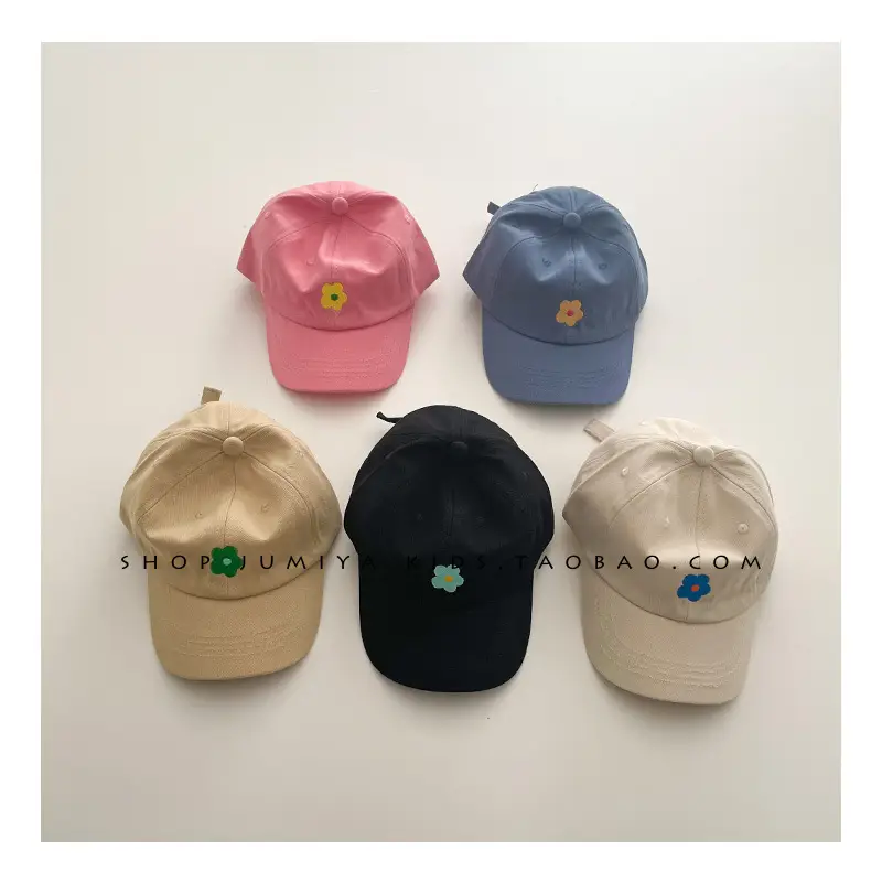 Kids Baseball Caps for 1-3 Years Adjustable Flower Design - Image 6