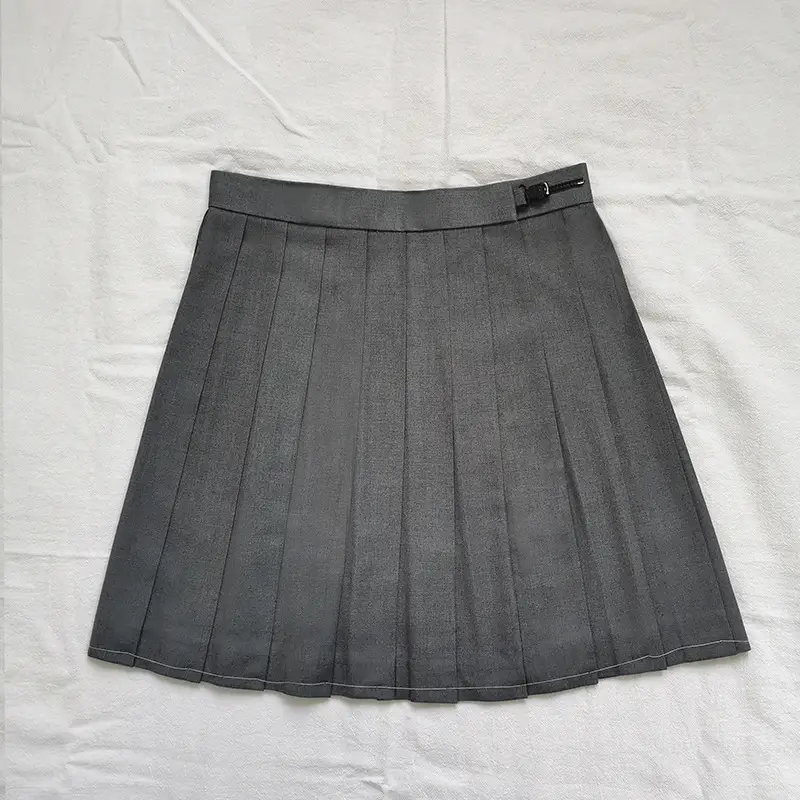 2022 Black Pleated Skirt with Bow Shirt Set - Image 2
