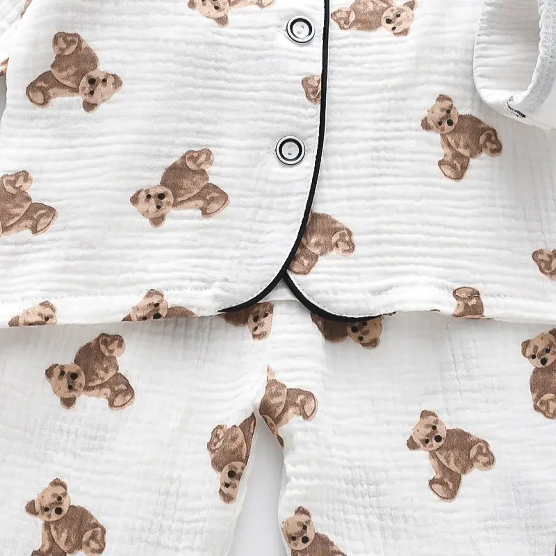 Kids Cotton Bear Pajamas Set for Boys Girls - Image 38