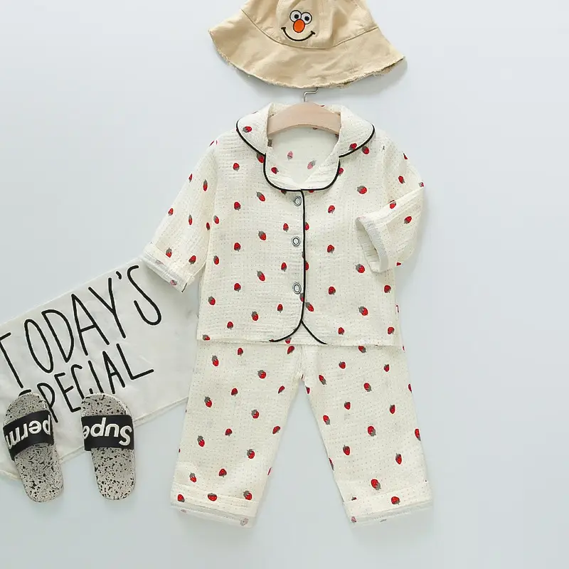 Kids Cotton Bear Pajamas Set for Boys Girls - Image 10