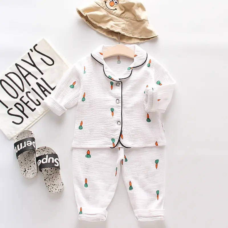 Kids Cotton Bear Pajamas Set for Boys Girls - Image 11