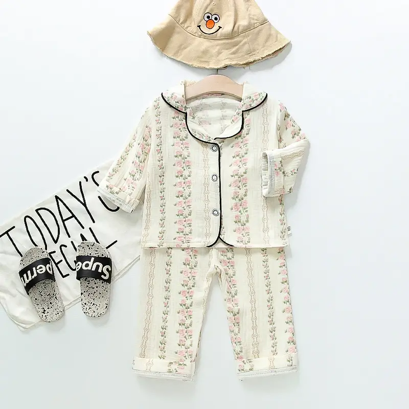 Kids Cotton Bear Pajamas Set for Boys Girls - Image 14