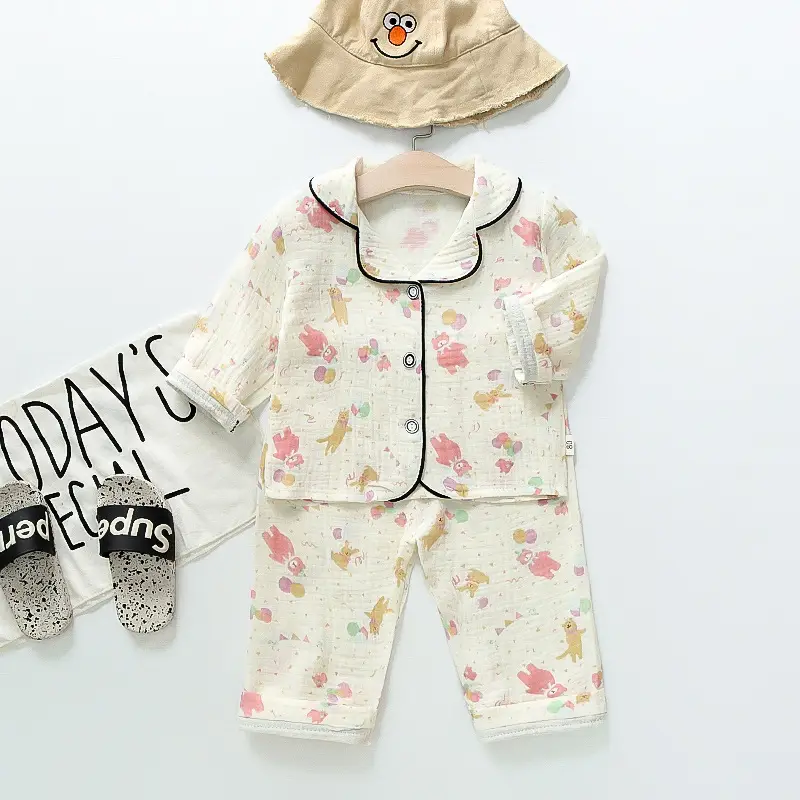 Kids Cotton Bear Pajamas Set for Boys Girls - Image 15