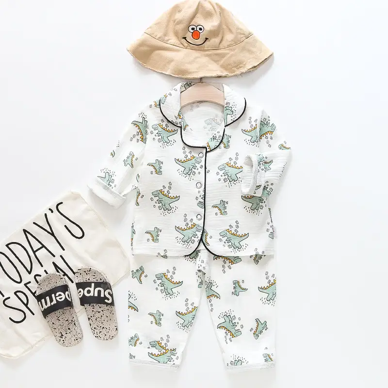 Kids Cotton Bear Pajamas Set for Boys Girls - Image 21