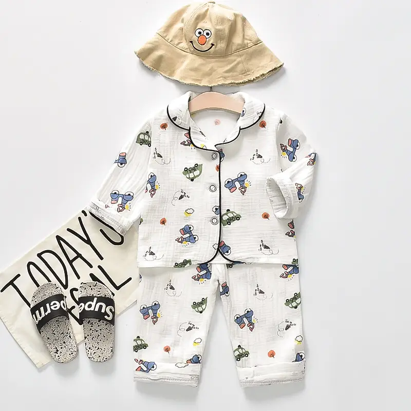 Kids Cotton Bear Pajamas Set for Boys Girls - Image 26