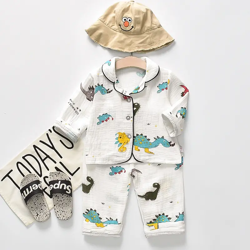 Kids Cotton Bear Pajamas Set for Boys Girls - Image 27