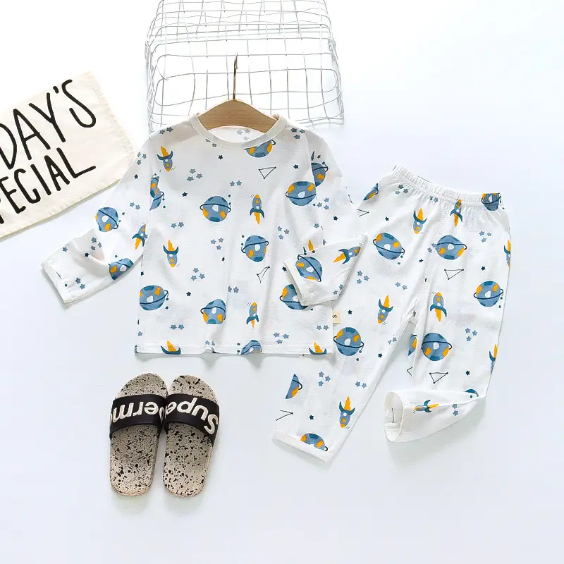 Kids Cotton Bear Pajamas Set for Boys Girls - Image 35