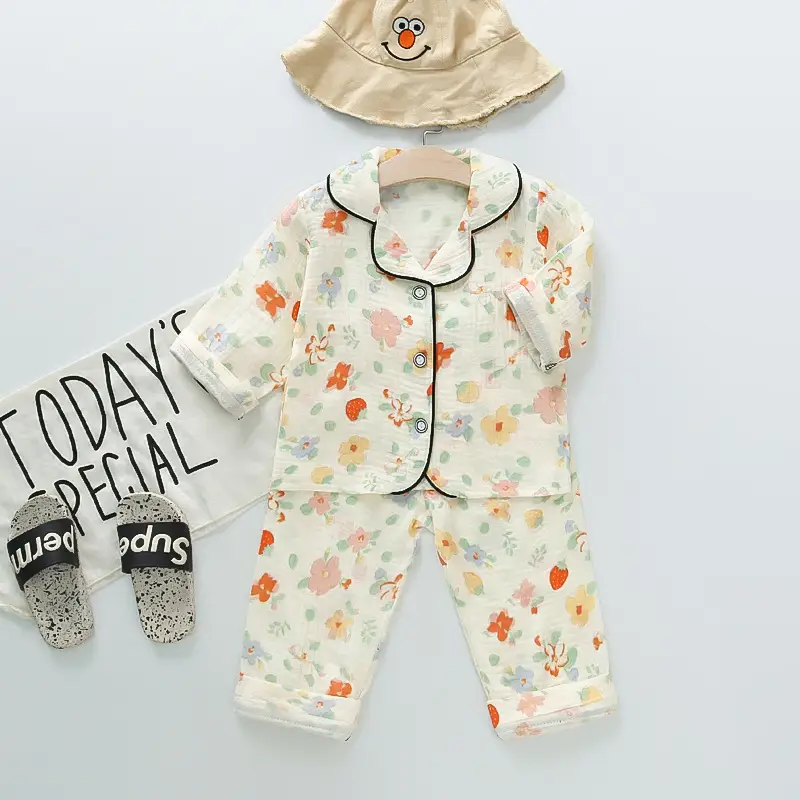 Kids Cotton Bear Pajamas Set for Boys Girls - Image 6