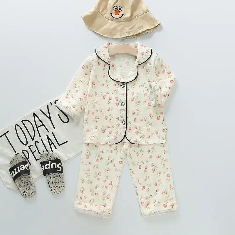 Kids Cotton Bear Pajamas Set for Boys Girls - Image 9