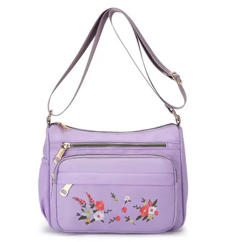 Women's Floral Crossbody Bag Black Grey 2024 - Image 6