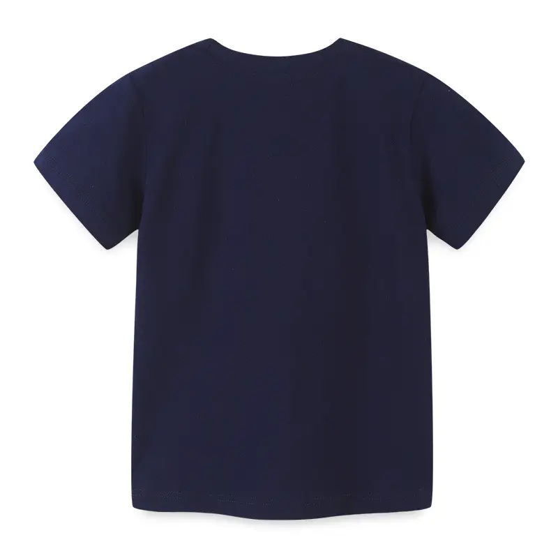 Boy's Fire Engine T-Shirt Navy Cotton Summer - Image 3