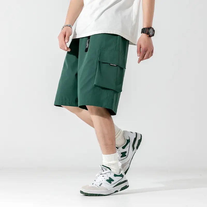 Men's Beige Snap-On Cargo Shorts 2025 Summer - Image 4
