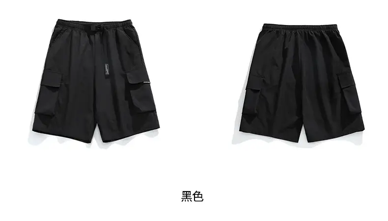 Men's Beige Snap-On Cargo Shorts 2025 Summer — feature 32