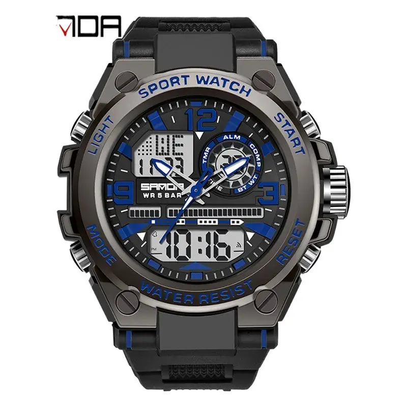 Sanda Multifunctional Waterproof Electronic Watch for Boys Girls