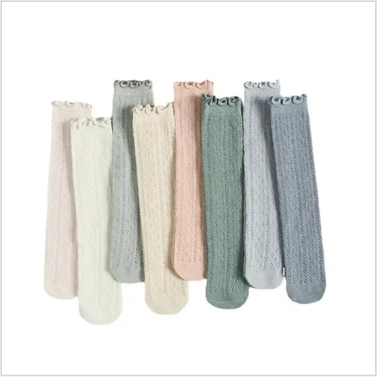 White Hollow Mesh Short Socks for Boys Girls - Image 13