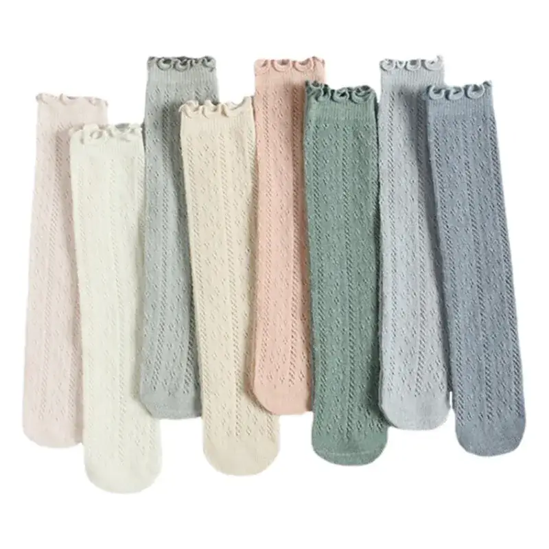 White Hollow Mesh Short Socks for Boys Girls