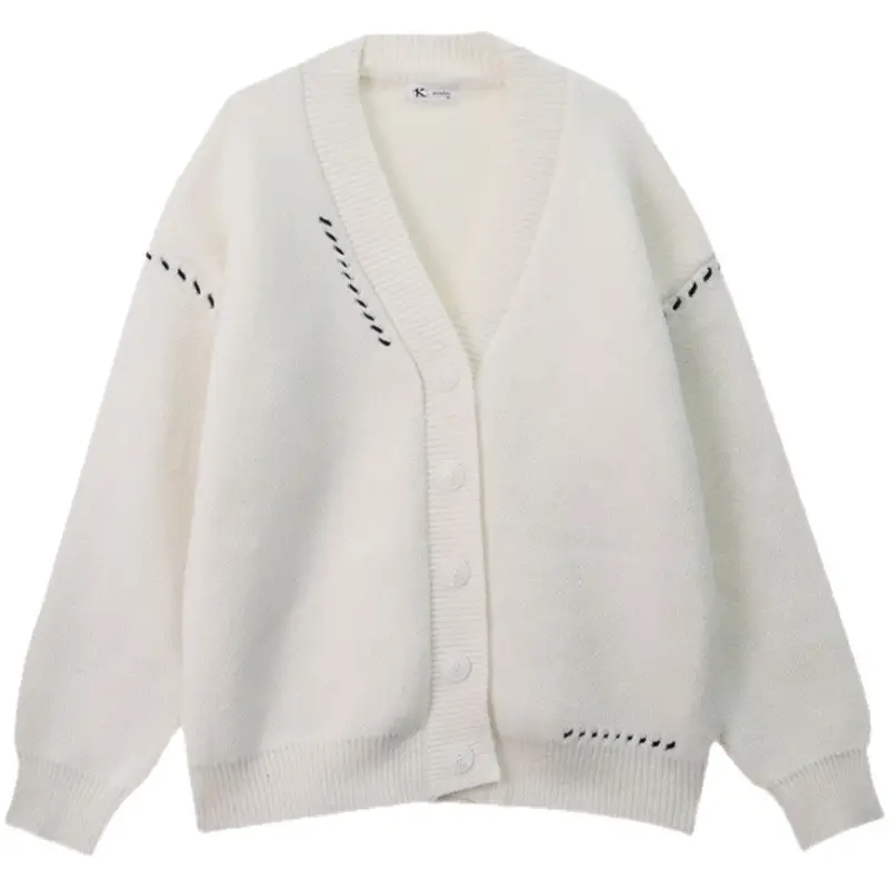 Women's Black Knit Cardigan Outwear 2025 New Design - Image 7