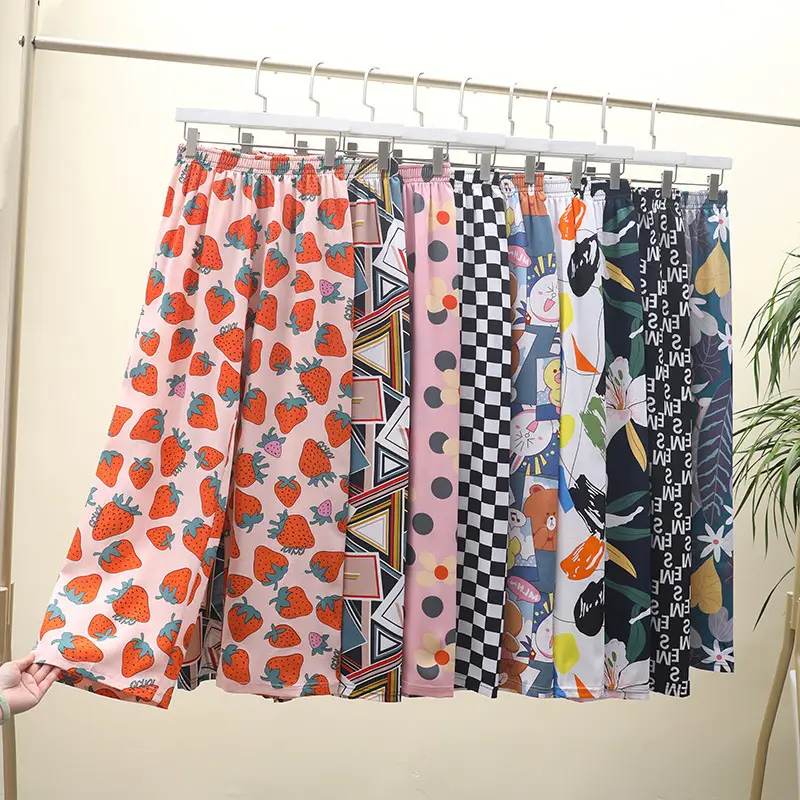 Loose Checkered Wide Leg Pants for Women - Image 11