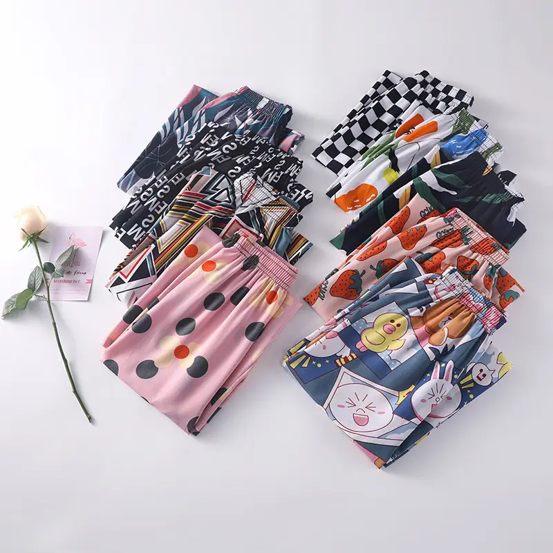 Loose Checkered Wide Leg Pants for Women - Image 12