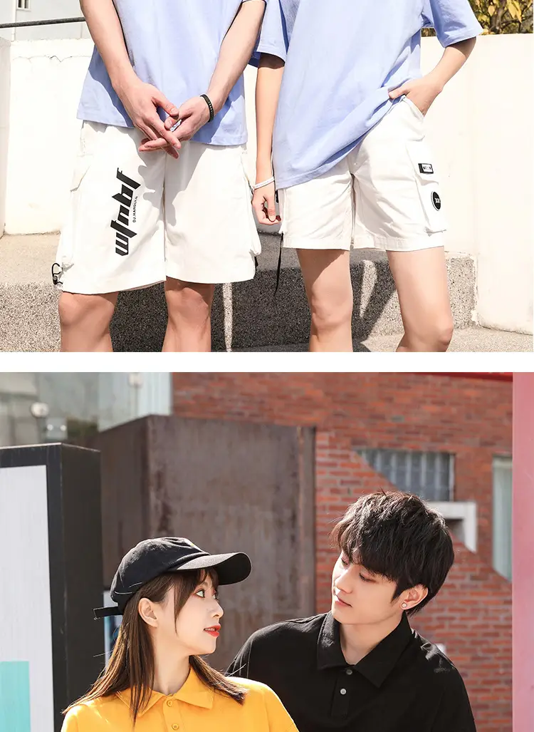 White Polo T-Shirt with Black Collar & 5 Sleeves — feature 16