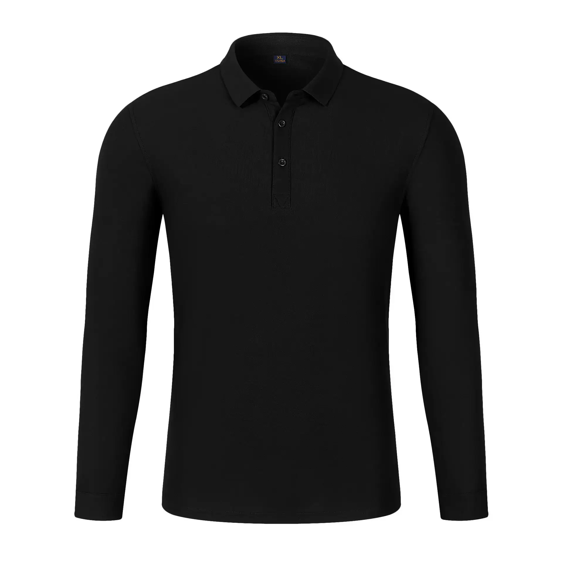 High Quality Double Bead Polo Shirt Navy Solid Color - Image 4