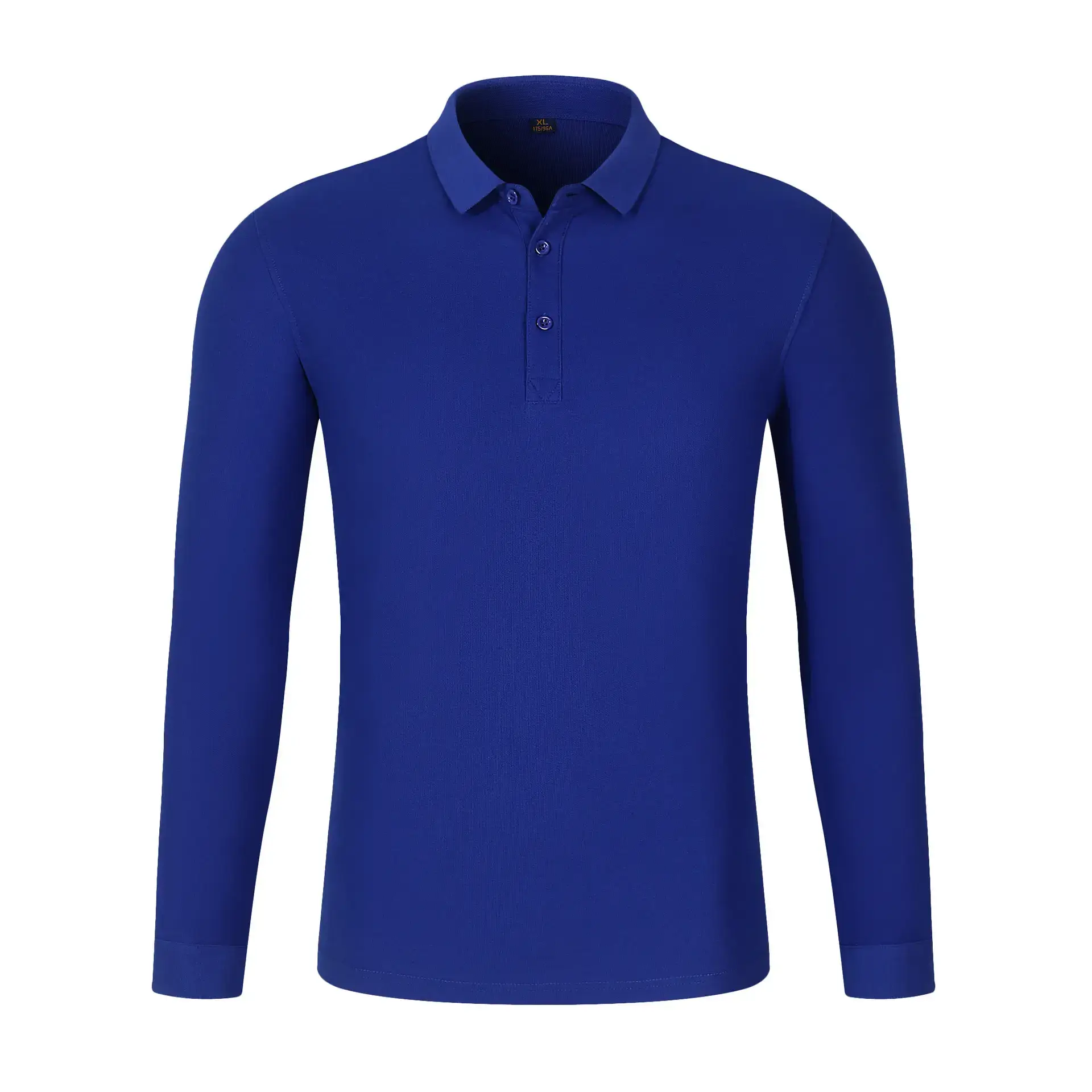 High Quality Double Bead Polo Shirt Navy Solid Color - Image 5