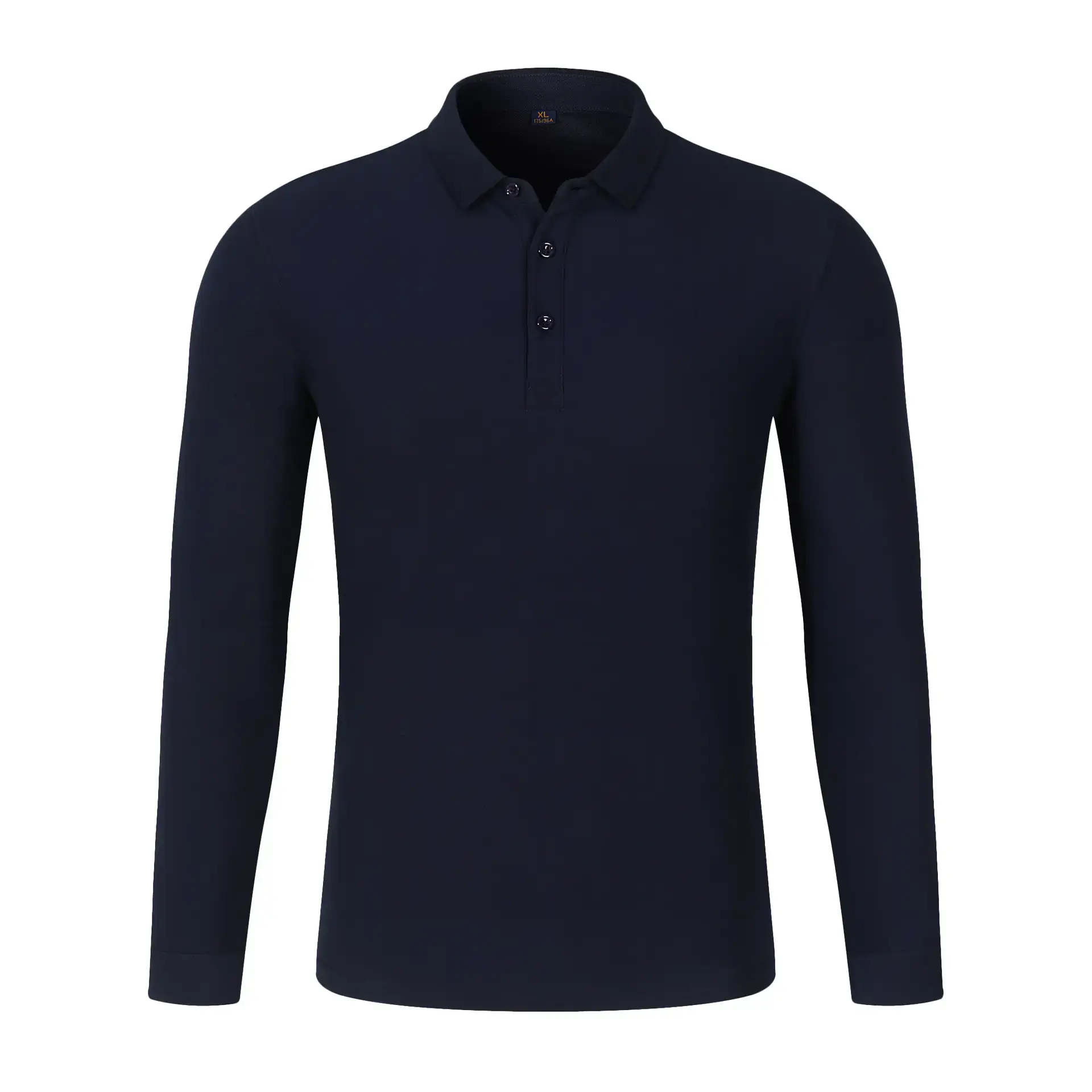 High Quality Double Bead Polo Shirt Navy Solid Color - Image 6