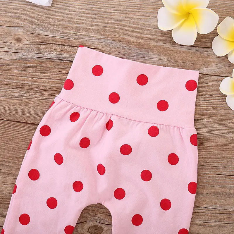 Baby Conjoined 3-Piece Set White Polka Dot Top & Pants — feature 8