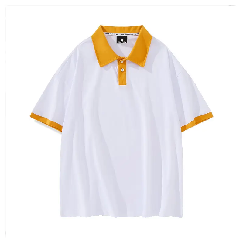 White Mango Yellow Polo Shirt Short Sleeve