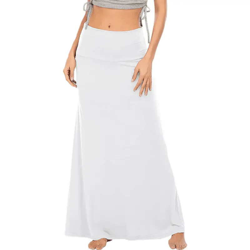 High Waist Hip Half Body Skirt Maroon Black White Grey - Image 16