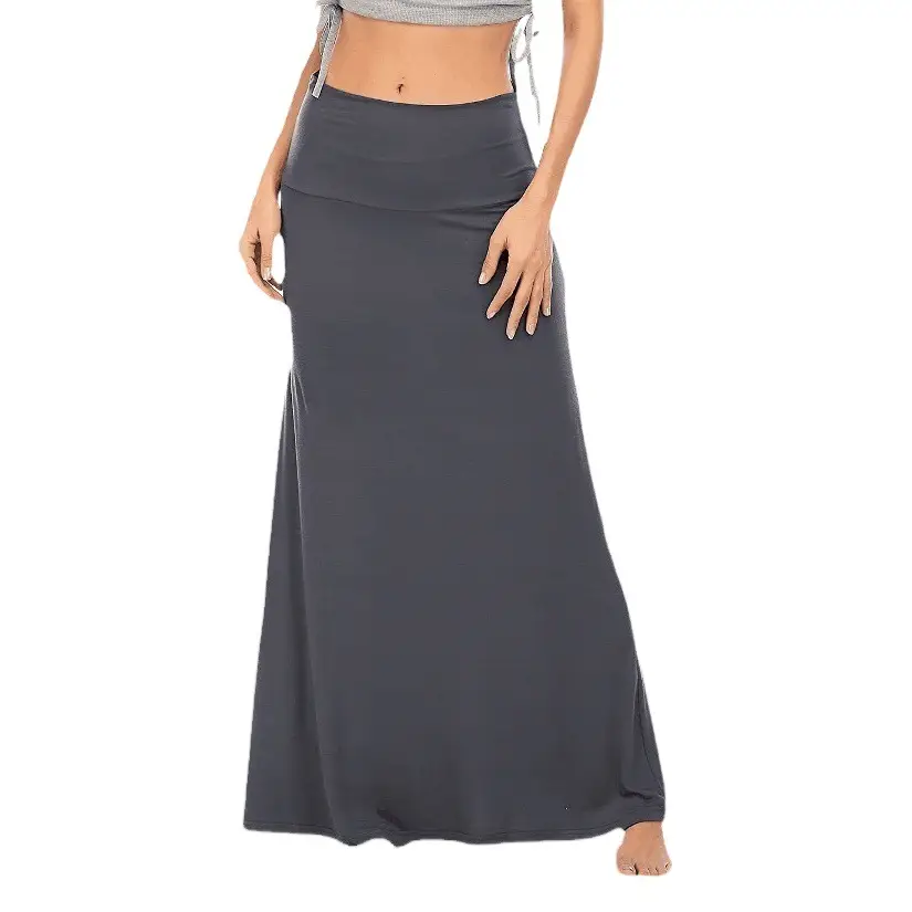 High Waist Hip Half Body Skirt Maroon Black White Grey