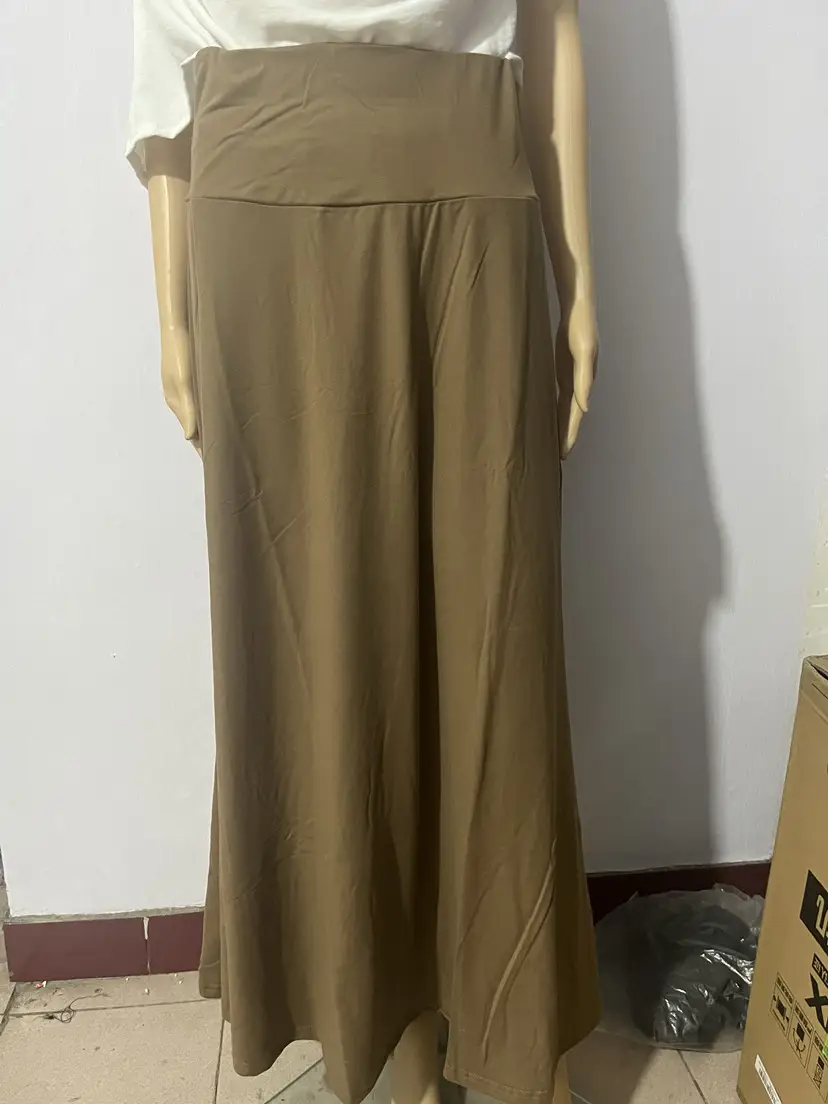 High Waist Hip Half Body Skirt Maroon Black White Grey - Image 12