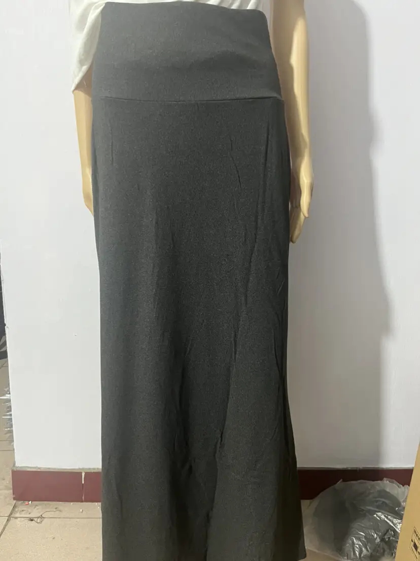 High Waist Hip Half Body Skirt Maroon Black White Grey - Image 13