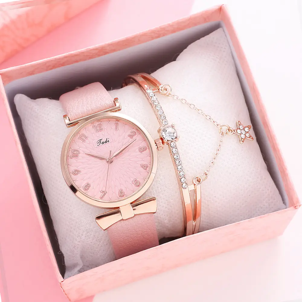 5PC Silver Watch Set for Women with Necklace Earrings — feature 5