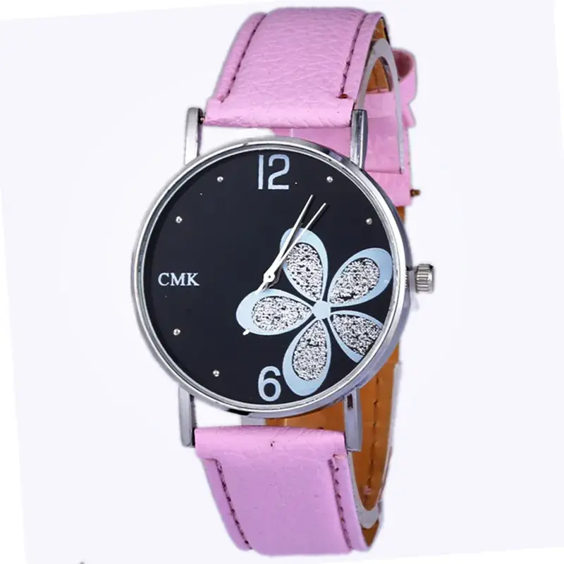 Women's Green Butterfly Glitter Quartz Watch