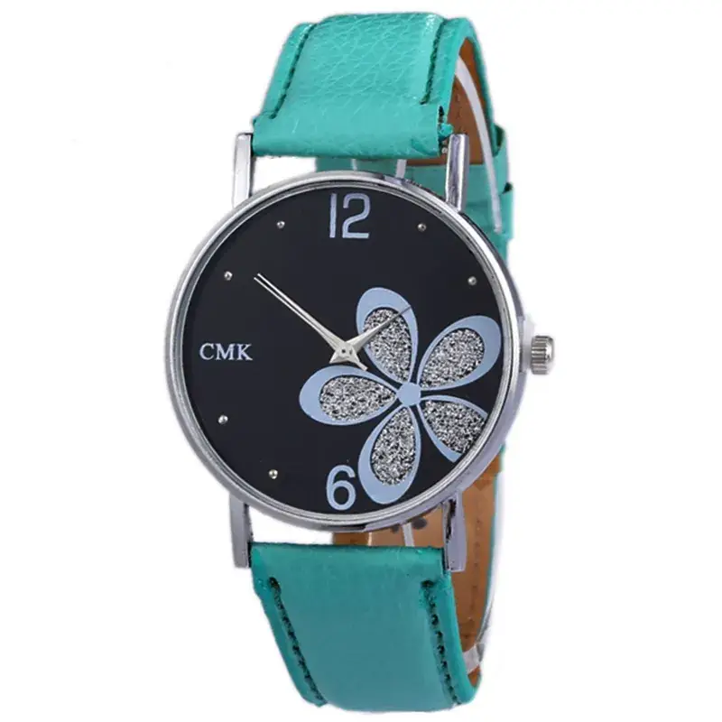 Women's Green Butterfly Glitter Quartz Watch