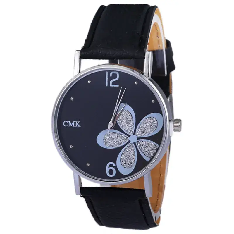Women's Green Butterfly Glitter Quartz Watch