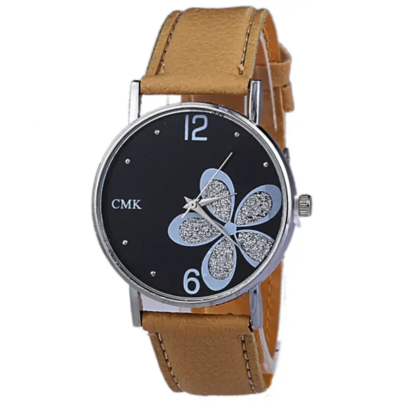 Women's Green Butterfly Glitter Quartz Watch