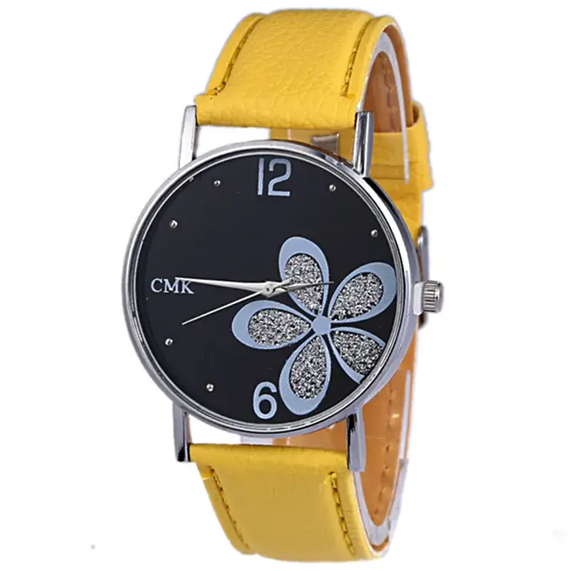 Women's Green Butterfly Glitter Quartz Watch