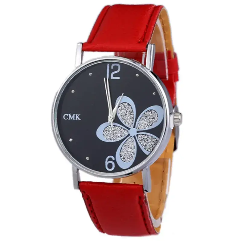 Women's Green Butterfly Glitter Quartz Watch