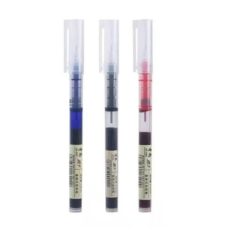 Straight Liquid Quick-Drying Ball Pen 0.5 Black Pen Student Exam Gel Pen Carbon Pen Office Signature Pen Wholesale