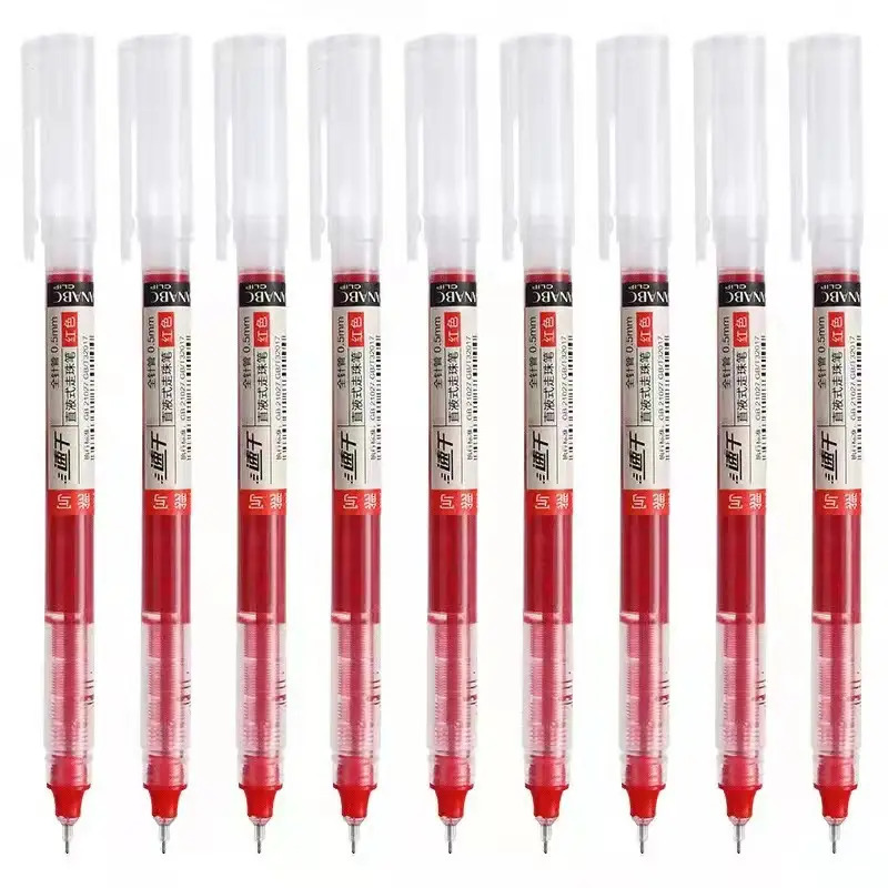 Straight Liquid Quick-Drying Ball Pen 0.5 Black Pen Student Exam Gel Pen Carbon Pen Office Signature Pen Wholesale