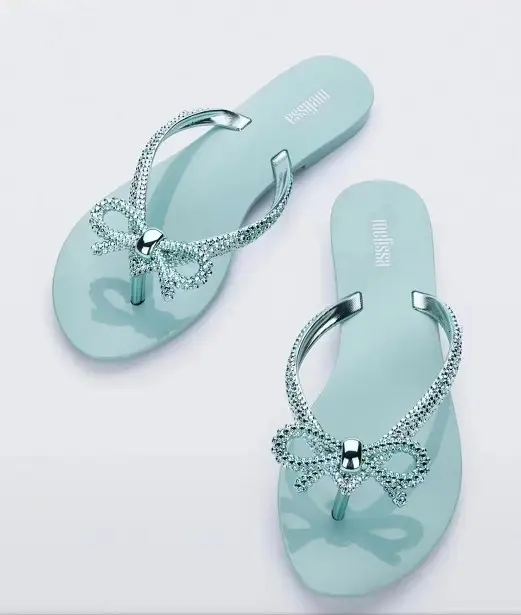 Brazilian Women's White Bowknot Flip Flops 2026