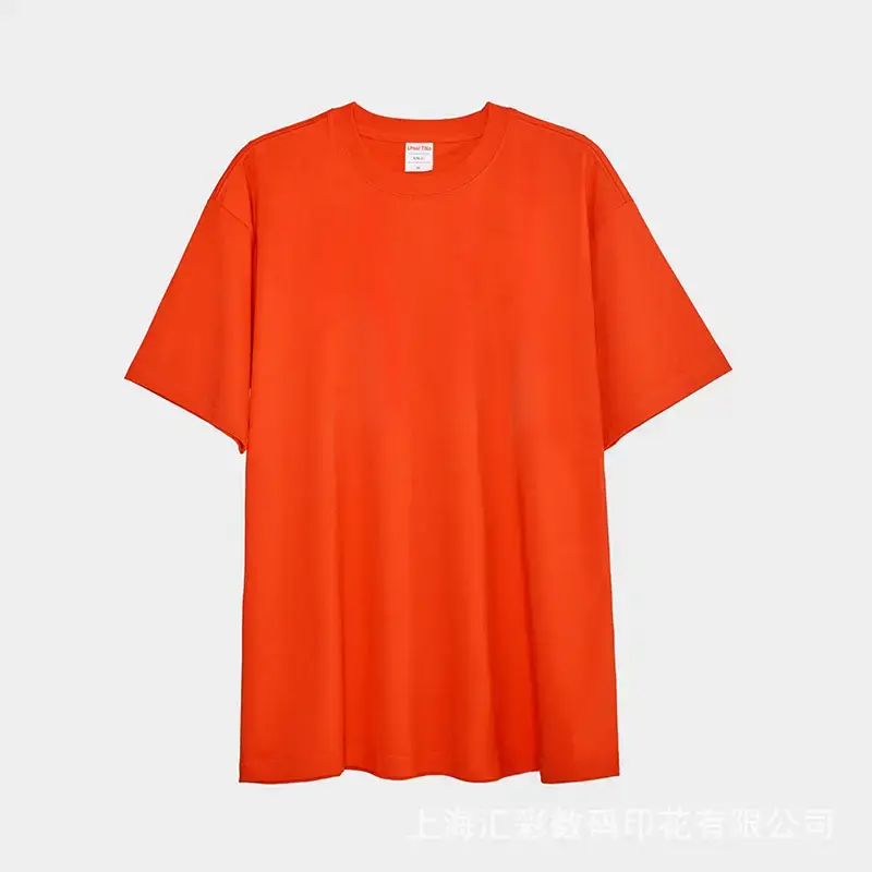 230g Oversized T-Shirt European American Loose Fit Solid Color - Image 2