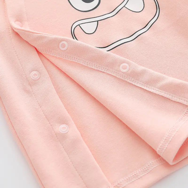 Cute Pink Long Sleeve Cotton Trousers Set for Girls - Image 4