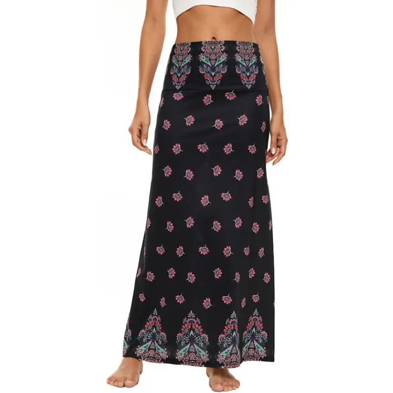 2023 Printed High Waist Swing Skirt for Women Large - Image 4